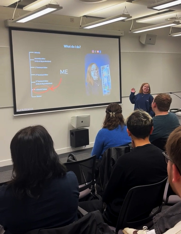 Belle Roberts (editor) presents a talk on video editing